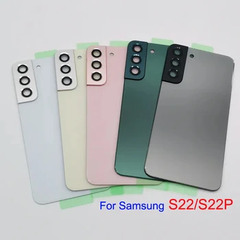Úplne Nový Samsung Galaxy S22 Plus S22Plus Späť Kryt Batérie Zadné Dvere Bývanie Sklenený Panel Náhradné Diely