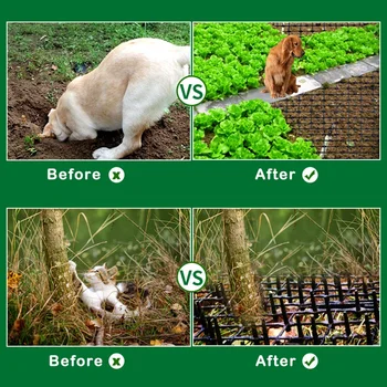 Čierna Záhrada Anti-mačka, Pes Čistý Odpudzujúce Mat Bezpečné Plastové Spike Thorn Odstrašujúci Zelená Ochranu Rastlín Dodanie Pet Produktov