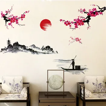 Čínsky Štýl, Samolepky Na Stenu Nepremokavé Nástenná Maľba Obtlačky Tapety Art Decor