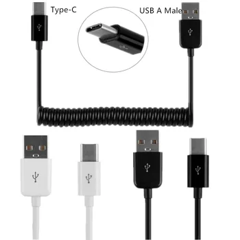 Špirála Stočený USB 3.1 C-TYP muža, aby SOM 2.0 adaptér, adaptér, Kábel 1M 3 FT/3.0 M (10 FT