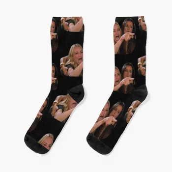 Žena Kričí na Mačku-Zábavné memy Ponožky pánske zimné ponožky dámske kompresné ponožky dámske ponožky vysoká